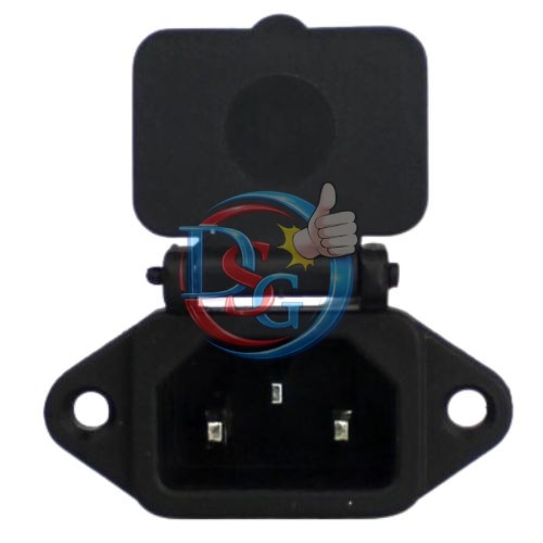 IEC SCREW MOUNT MALE CONNECTER WITH SPRING PLASTIC (00d5)